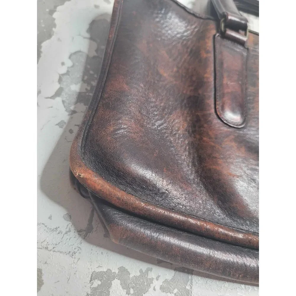 3502 Vintage Coach Handle Clutch Handbag Bonnie Cashin Brown Leather - Picture 3 of 9